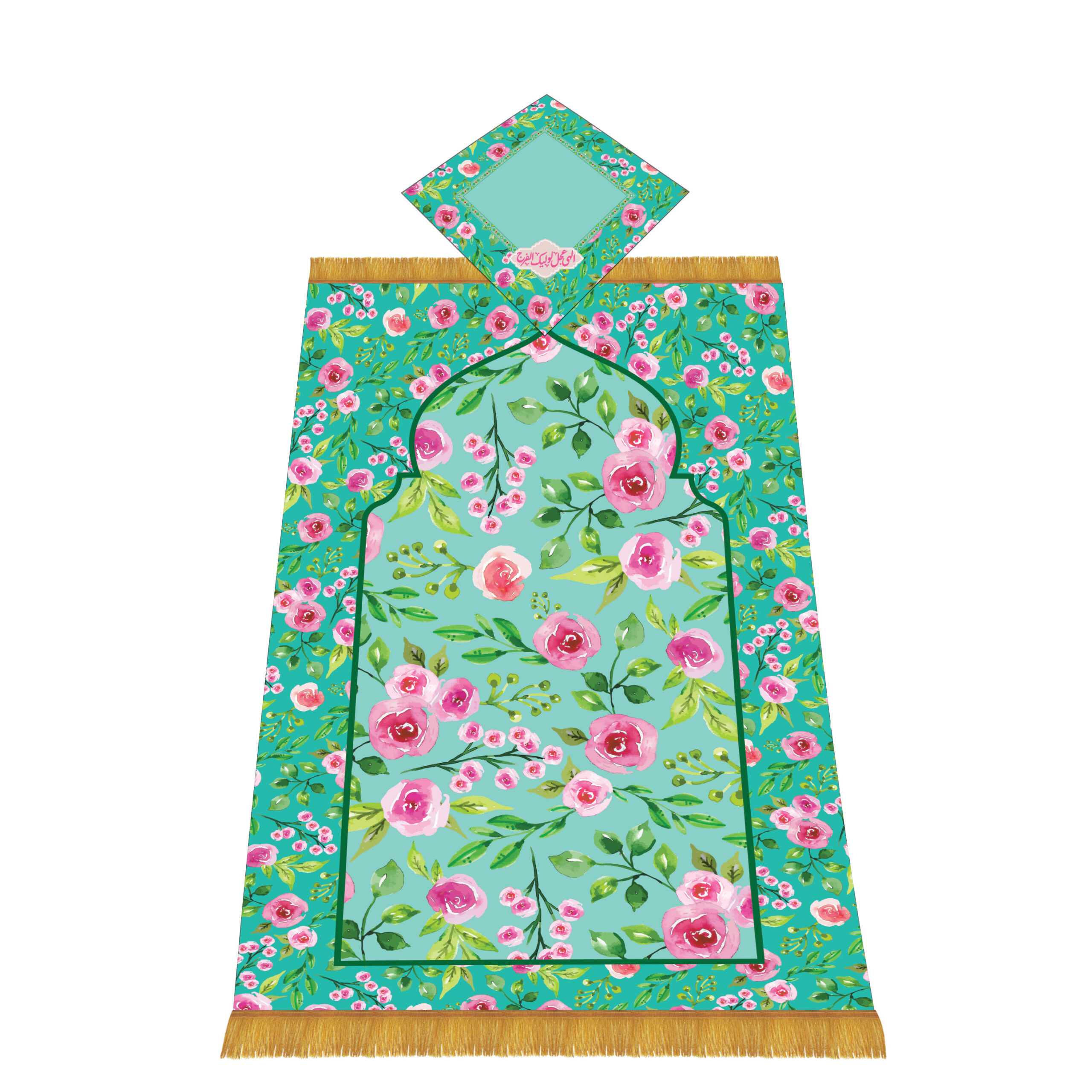 جانماز سه تکه مخمل گل و بته