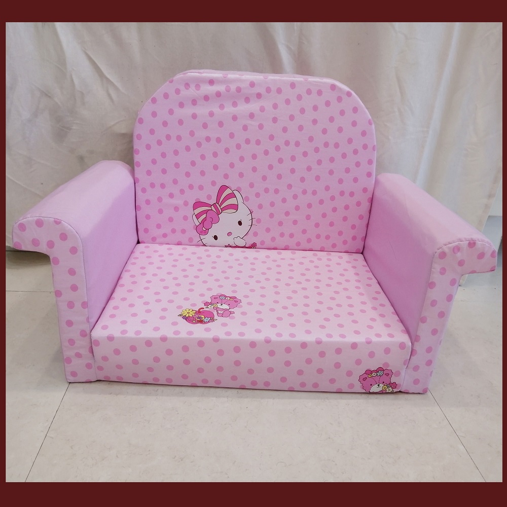 مبل کودک تختخوابشو آفر طرح کیتی صورتی